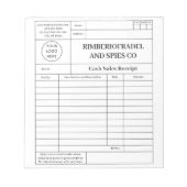 modern kasgeld notitieblok (Voorkant)