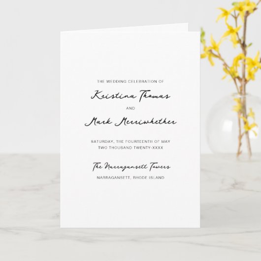 Modern Katholiek Huwelijk Mis Programma Boekje (Gele Bloem)