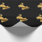 Modern kattepapier met zwarte omloop cadeaupapier (Hoek)