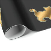 Modern kattepapier met zwarte omloop cadeaupapier (Rol Hoek)