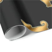 Modern kattepapier met zwarte omloop cadeaupapier (Rol Hoek)