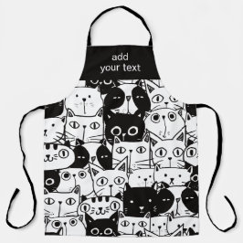 Modern Kawaii Funny Cute Cats Pattern Schort