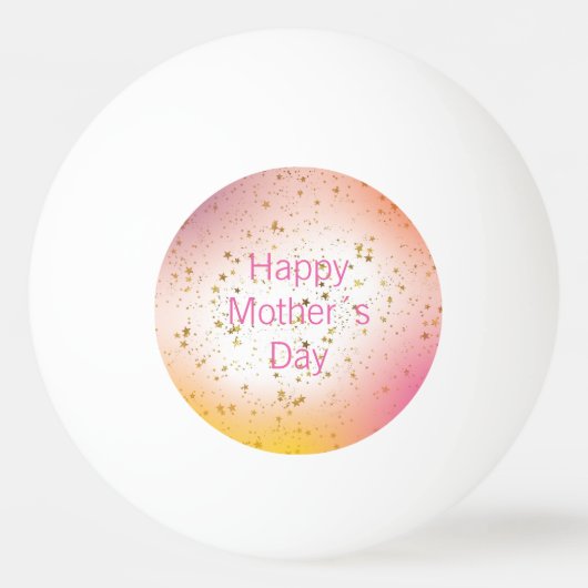 Modern Kawaii Pink Best Mam Ever Moederdag Pingpongbal (Achterkant)