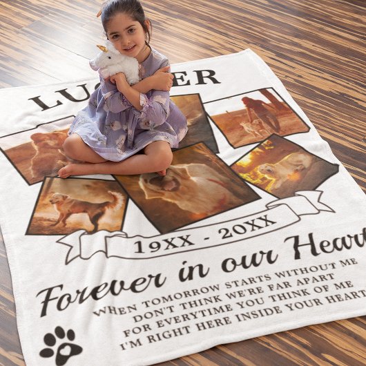 Modern Keepomwille Dog Photo Fleece Deken