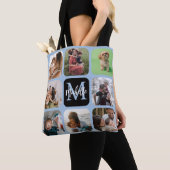Modern Keepomwille Photo Collage Monogram Canvas t Tote Bag (Dichtbij)