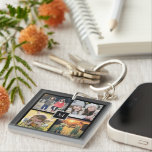Modern keepsake familie fotocollage monogram sleutelhanger<br><div class="desc">Moderne familie aangepaste fotocollage en monogram met familie monogram U kunt de foto's eenvoudig wijzigen,  uw eigen speciale foto's toevoegen.</div>