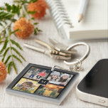 Modern keepsake familie fotocollage monogram sleutelhanger<br><div class="desc">Moderne familie aangepaste fotocollage en monogram met familie monogram U kunt de foto's eenvoudig wijzigen,  uw eigen speciale foto's toevoegen.</div>