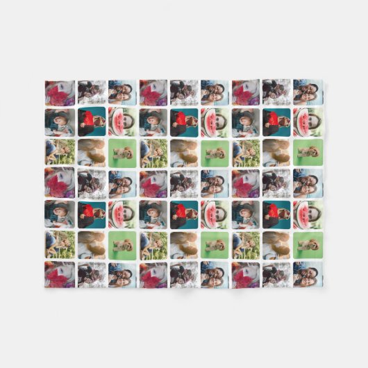 Modern Keepsake fotocollage patroon Fleece Deken (Voorkant (Horizontaal))