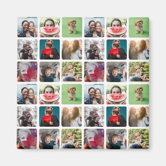 Modern Keepsake fotocollage patroon Magneet (Voorkant)