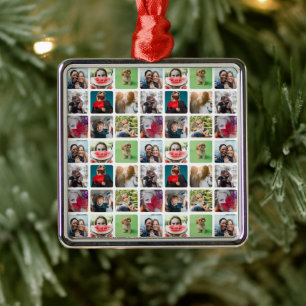 Modern Keepsake fotocollage patroon Metalen Ornament