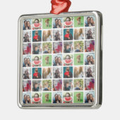 Modern Keepsake fotocollage patroon Metalen Ornament (Links)