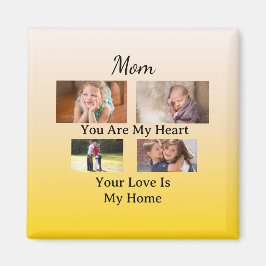 Modern Keepsake – Four Photo Mom Magneet