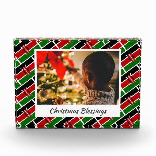 Modern KENYA FLAG Kerstmis Fotoblokken (Voorkant)