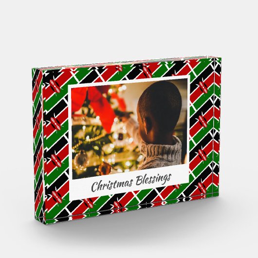 Modern KENYA FLAG Kerstmis Fotoblokken (Links)