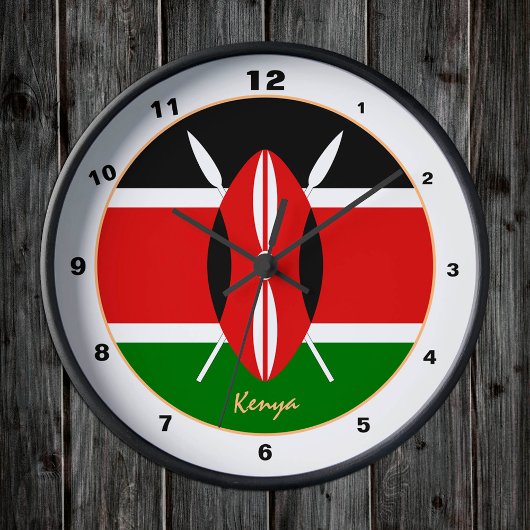 Modern Kenyan Flag, Kenia Home / design Ronde Klok
