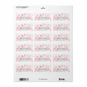Modern Kersenbloesem Bloemig Retouradres Label (Full Sheet)