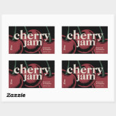 Modern Kersenjam Etiket Sticker (Vel)