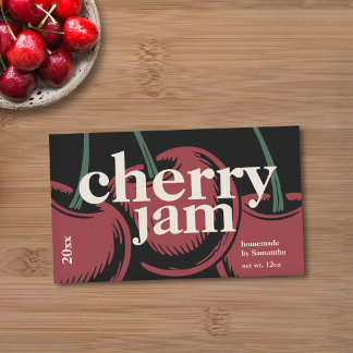Modern Kersenjam Etiket Sticker