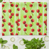 Modern kersenpatroon theedoek (Gevouwen)