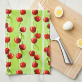 Modern kersenpatroon theedoek (Quarter Fold)