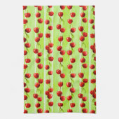 Modern kersenpatroon theedoek (Verticaal)