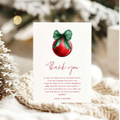 Modern Kerst Baby shower Dank u kaart