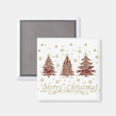 modern kerst : decor magneet (Voorkant / Achterkant)