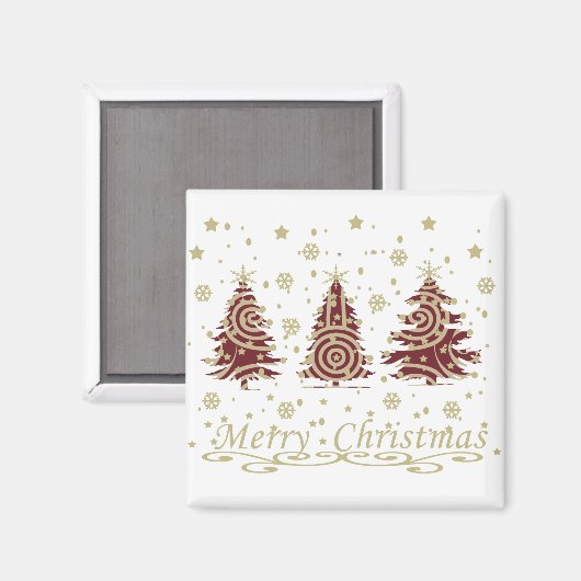 modern kerst : decor magneet (Voorkant / Achterkant)