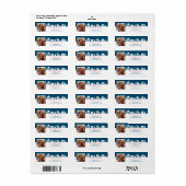 Modern Kerst Dorps Terug Adres Etiket (Full Sheet)