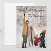 Modern Kerst Foto Feestdagenkaart (Voorkant / Achterkant)