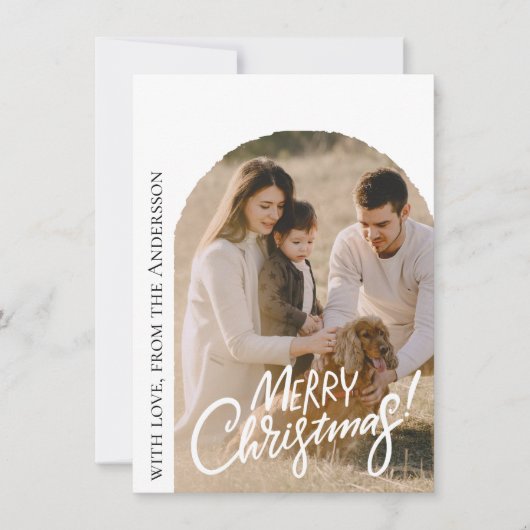 Modern Kerst Foto Feestdagenkaart (Voorkant)