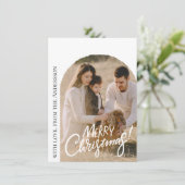 Modern Kerst Foto Feestdagenkaart (Staand voorkant)