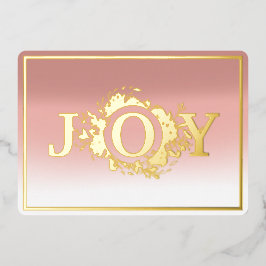 Modern Kerst Foto met Goud Folie Feestdagenkaart