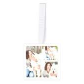 Modern Kerst Huisdier Monogram Vier Fotocollage Decoratie (Voorkant)