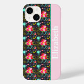 Modern Kerst Poinsettia Patroon Case-Mate iPhone Case (Achterkant)