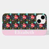Modern Kerst Poinsettia Patroon Case-Mate iPhone Case (Achterkant (horizontaal))