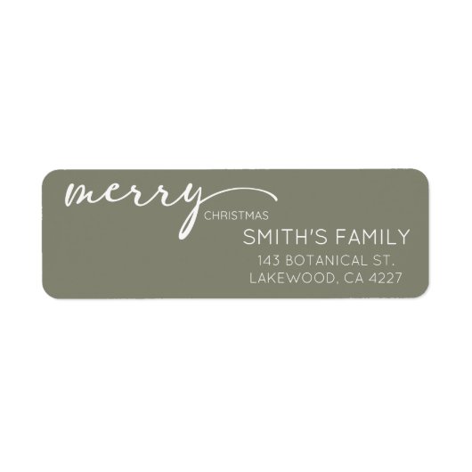 Modern Kerst Retouradres Label (Voorkant)