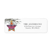Modern Kerst Retouradres Winterloof Etiket (Voorkant)