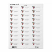 Modern Kerst Retouradres Winterloof Etiket (Full Sheet)
