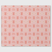 Modern kerst Scandinavisch Ornament Cadeaupapier (Vlak)