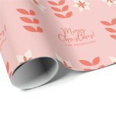 Modern kerst Scandinavisch Ornament Cadeaupapier (Rol Hoek)