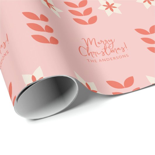 Modern kerst Scandinavisch Ornament Cadeaupapier (Rol Hoek)