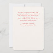 Modern Kerst Typografie Bedrijf Feestdagenkaart (Achterkant)