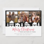 Modern Kerst Village  Kerstkaart (Voorkant)