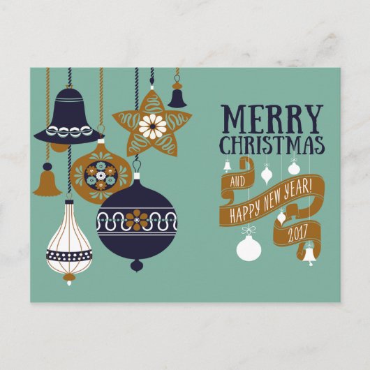 Modern Kerst Wenskaart Feestdagenkaart (Voorkant)