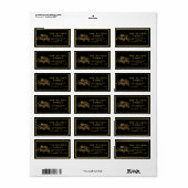 Modern kerst zwart etiket (Full Sheet)