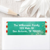 Modern kerstageadres etiket (Insitu)