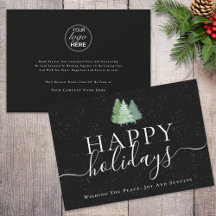 Modern Kerstbomen Logo Zwart & Wit Zakelijk