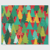 Modern kerstboom abstract inpakpapier (Vlak)