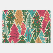 Modern kerstboom inpakpapier met patroon (Voorkant 2)